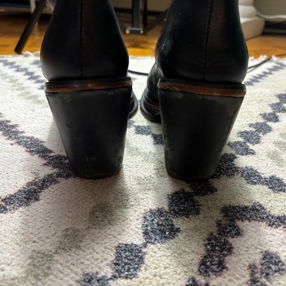 Rachel Comey - Leather ankle stacked heel booties - Picture 4 of 10